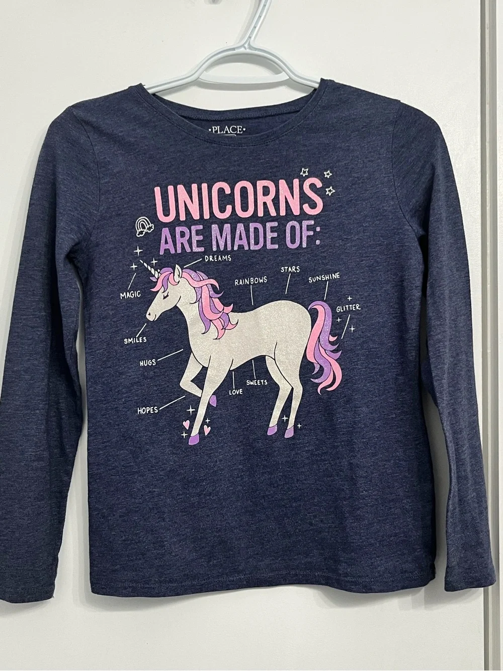 Girls Children’s Place L 10/12 Unicorn Long Sleeve Shirt